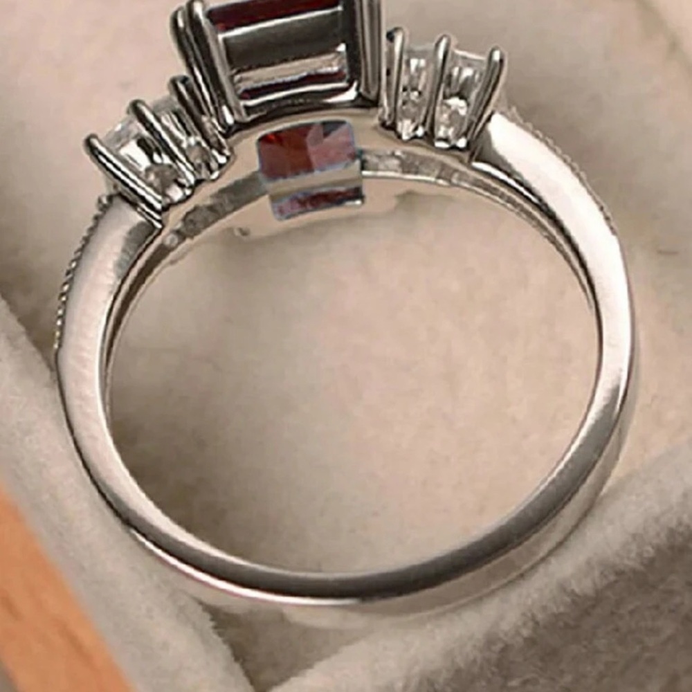 MONTY RUBY BRIDAL WEDDING RING - Picture 4 of 5